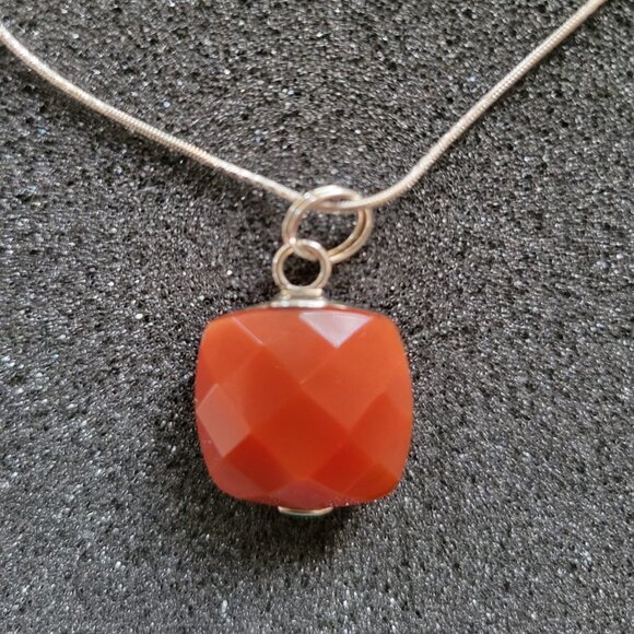 925 Sterling Silver Crystal Stone Necklace - BRAND NEW - Picture 2 of 5